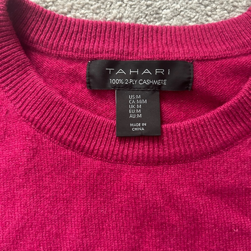 Tahari 2ply Cashmere Sweater, Medium
